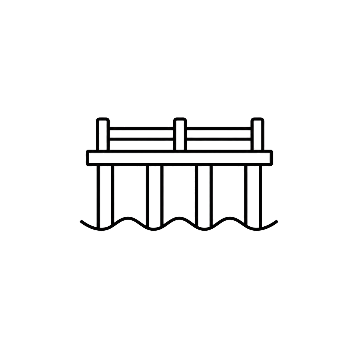 Jetties and wharfs icon