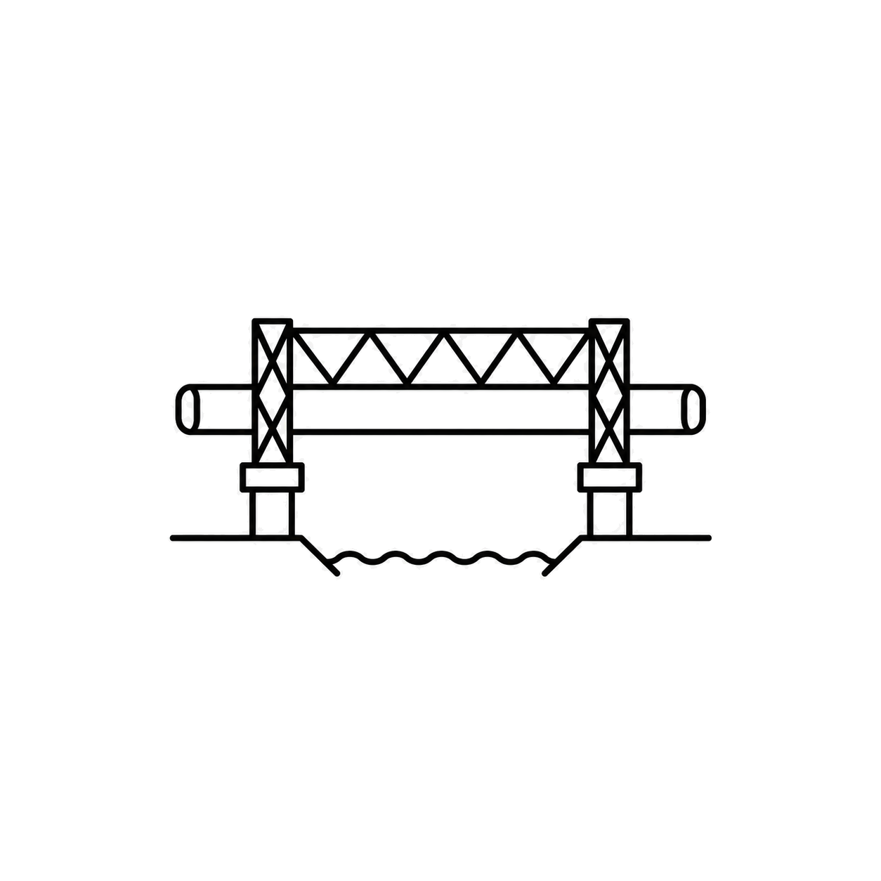 Pipe bridges icon